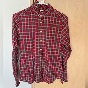 J.Crew ruffle neck button down